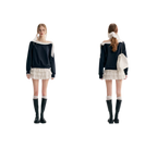 Balletcore Lace Collar Sweatshirt