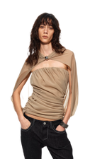 Cape Layer Bustier Top