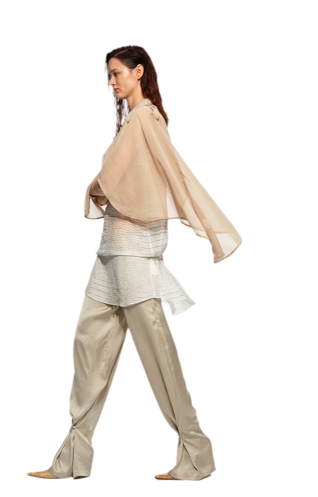 Sheer Trench Cape Top