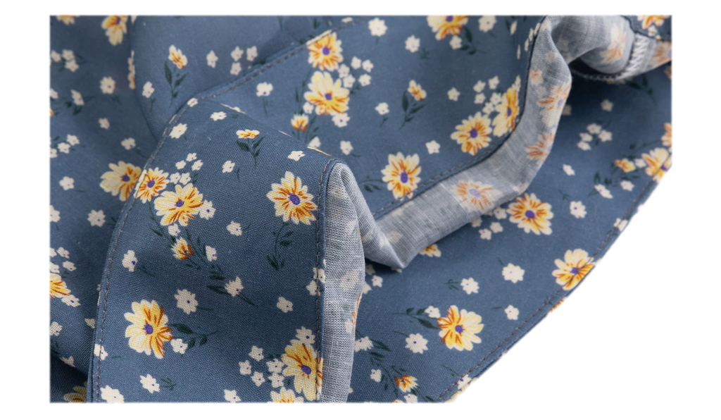 Blue Floral Tencel Dress