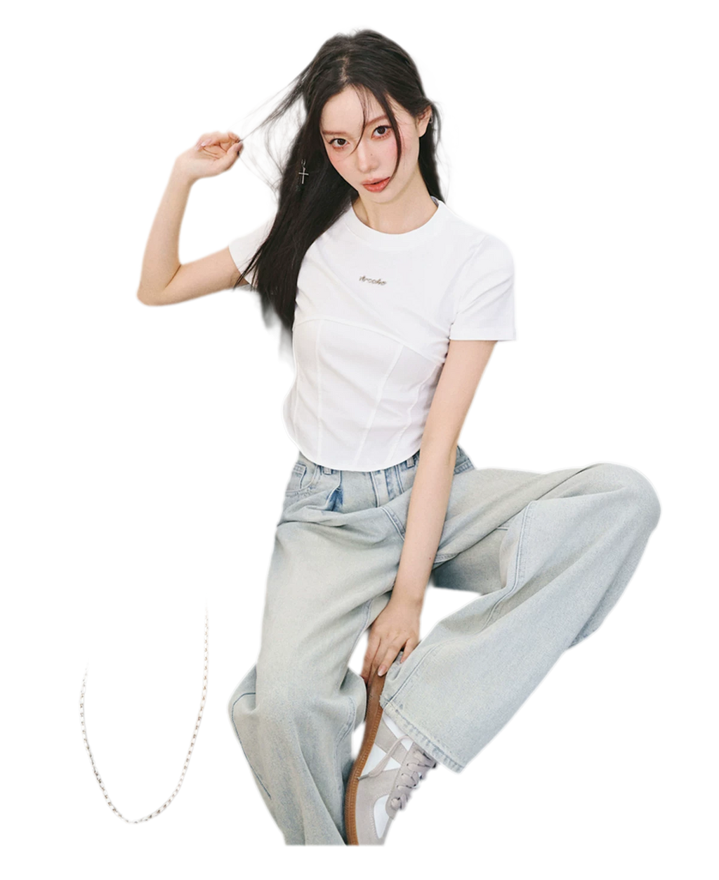 Cropped Seam T-Shirt