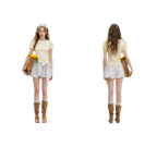 Bow Tie Elastic Waist Casual Shorts