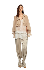 Sheer Trench Cape Top