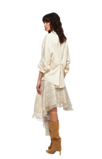Asymmetric Chiffon Midi Skirt
