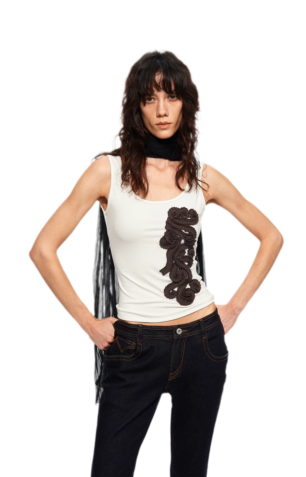 Lenzing Wool Embroidered Tank