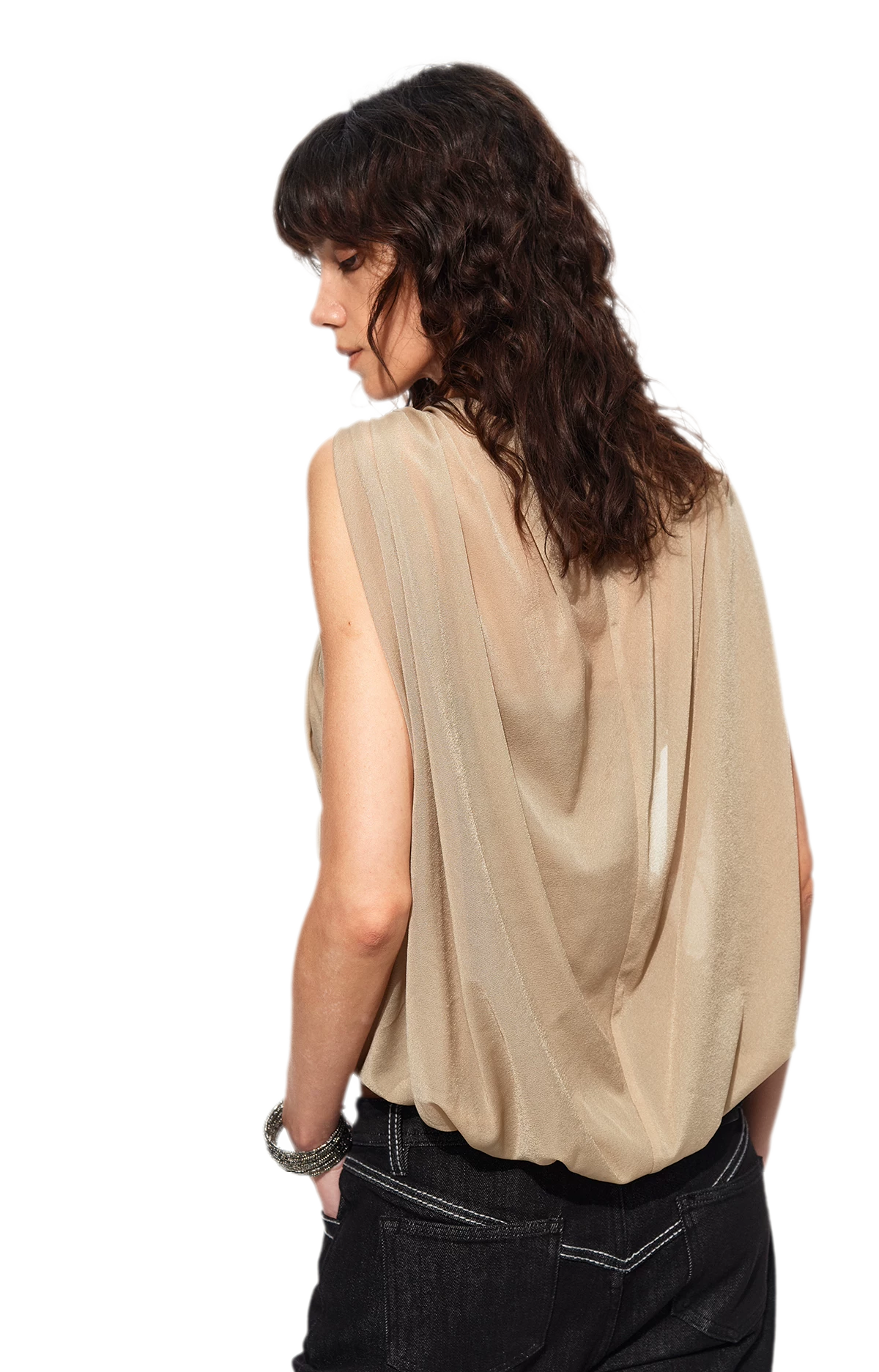 Cape Layer Bustier Top