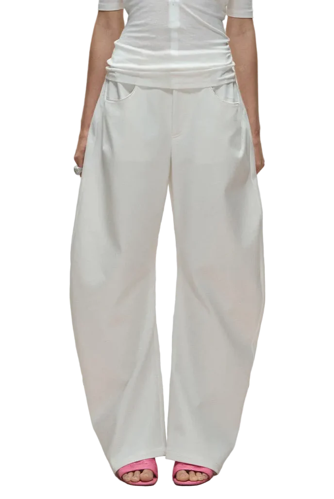 Relaxed Fit Sculpted Wide-Leg Pants