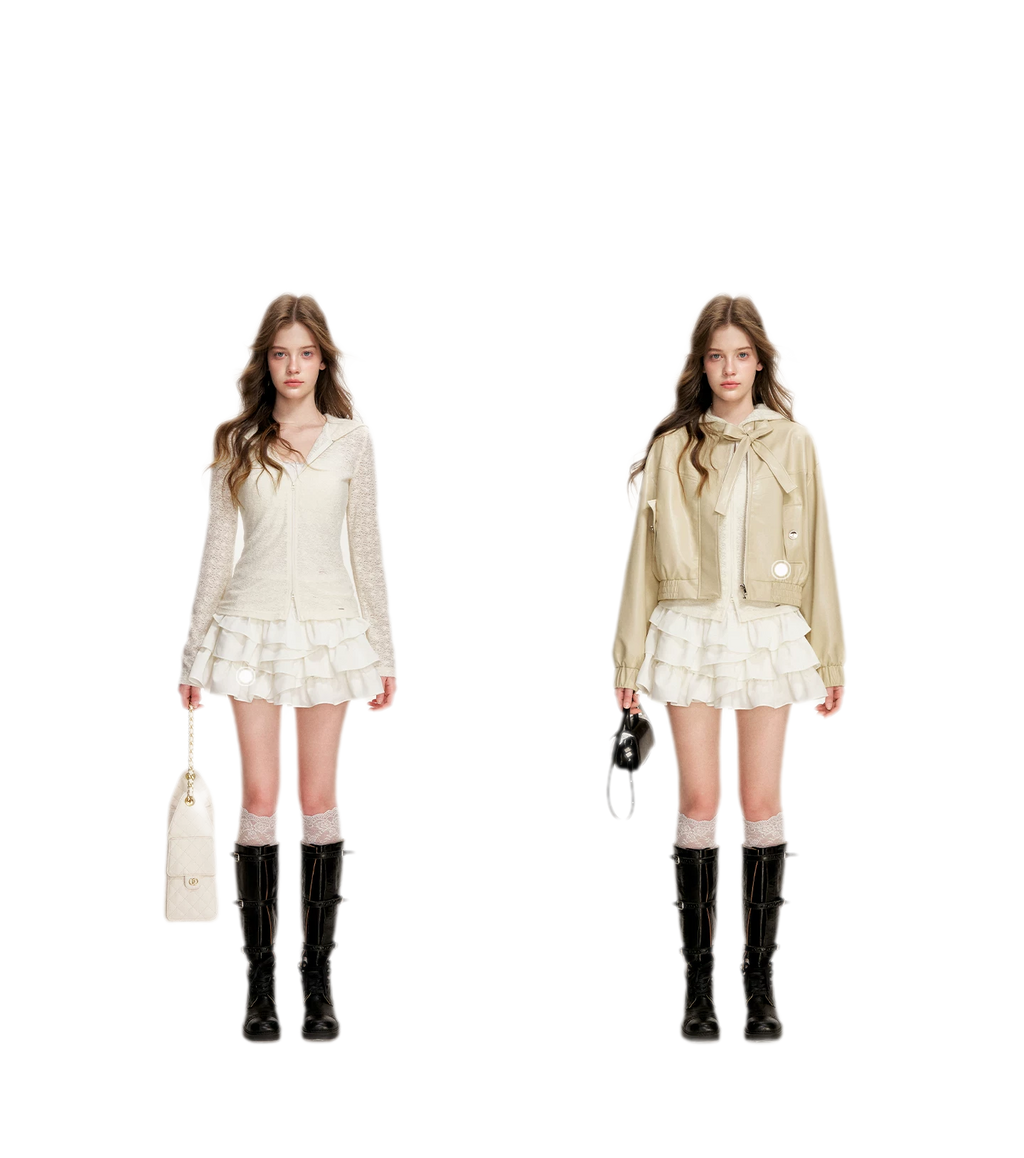 Textured Hooded Knit Cardigan