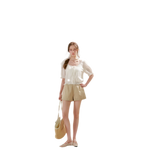 Modal Cotton Lace Trim A-Line Shorts