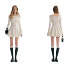 Daisy Lace One-Shoulder Dress