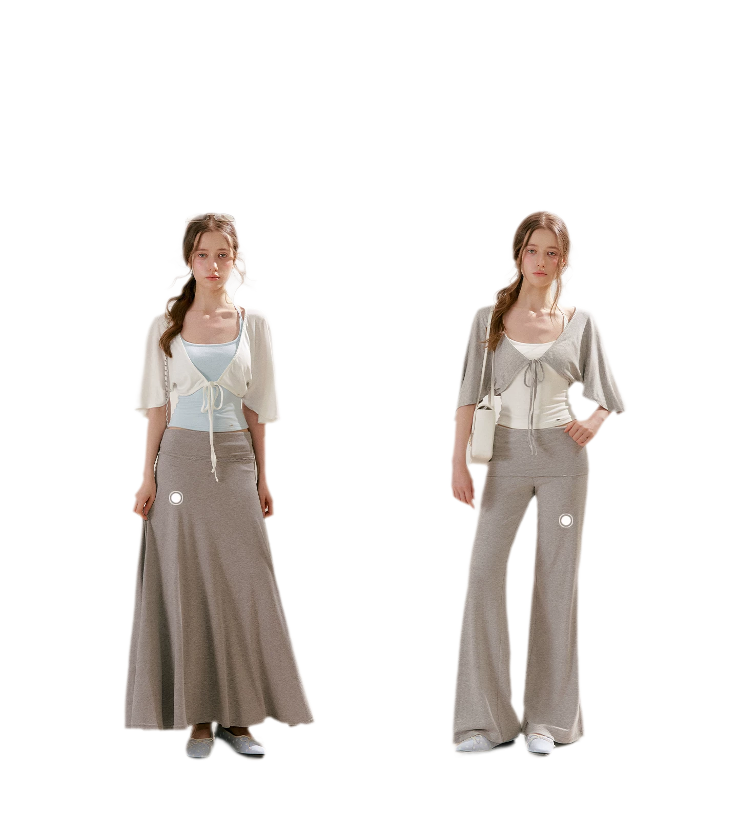 Airy Cloud U-Neck Vest & Batwing