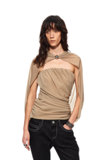 Cape Layer Bustier Top