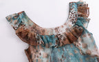 Sea Salt Leopard Chiffon Dress