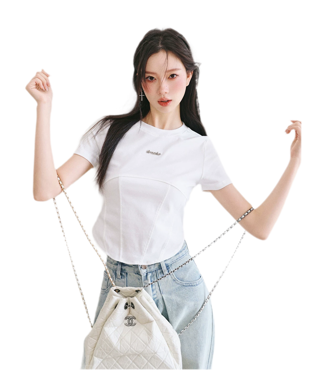 Cropped Seam T-Shirt