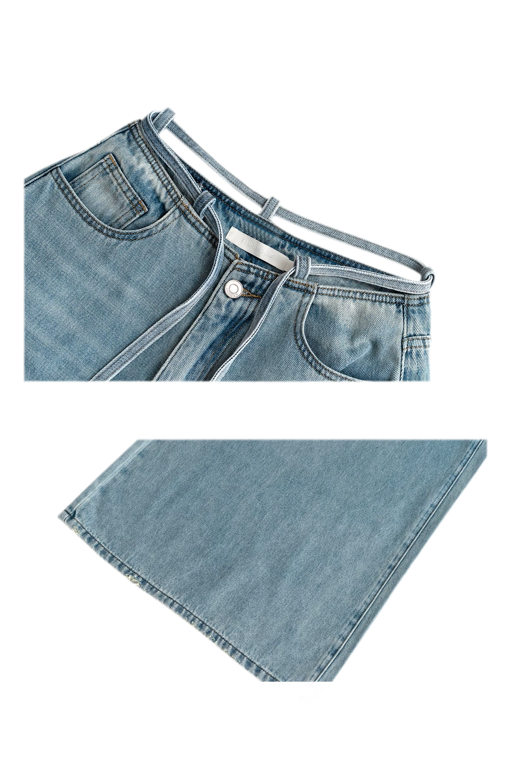 Bow Wide-Leg Jeans