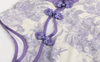 Iris Purple Mesh Qipao