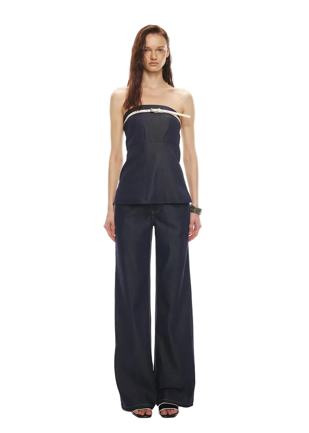 Soft Tencel Denim Fishtail Bustier Top & Pants