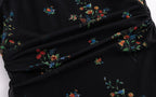 Dark Floral Mesh Qipao Dress