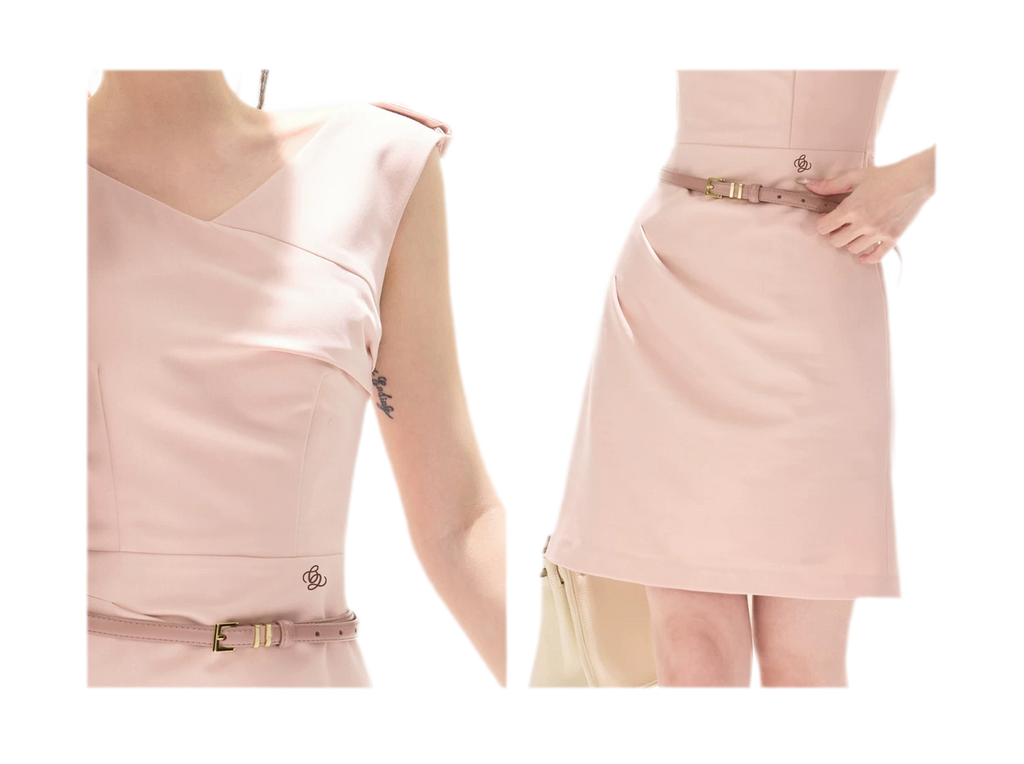 V-Neck Fishtail Mini Dress