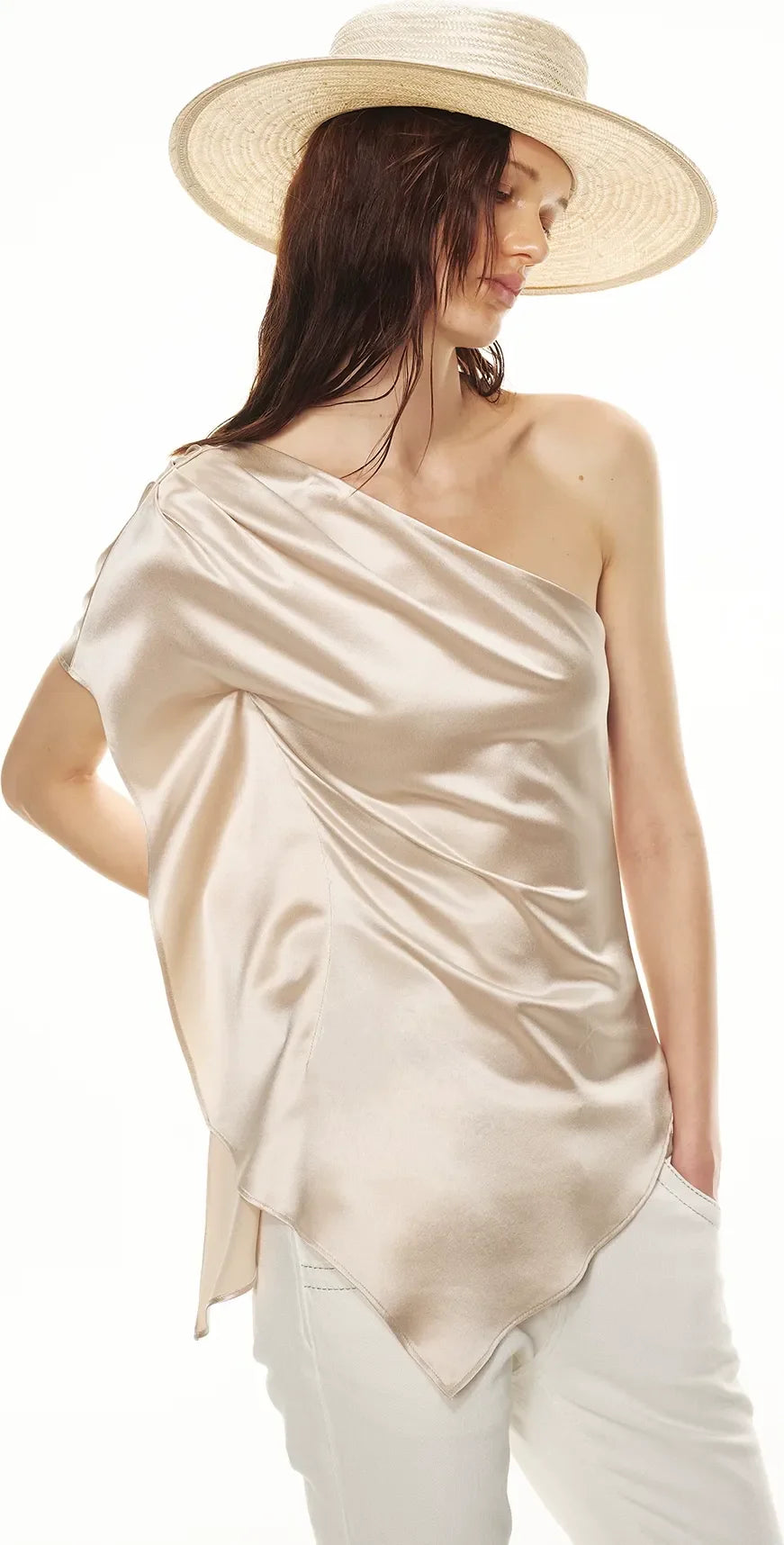 One-Shoulder Waist-Slimming Top