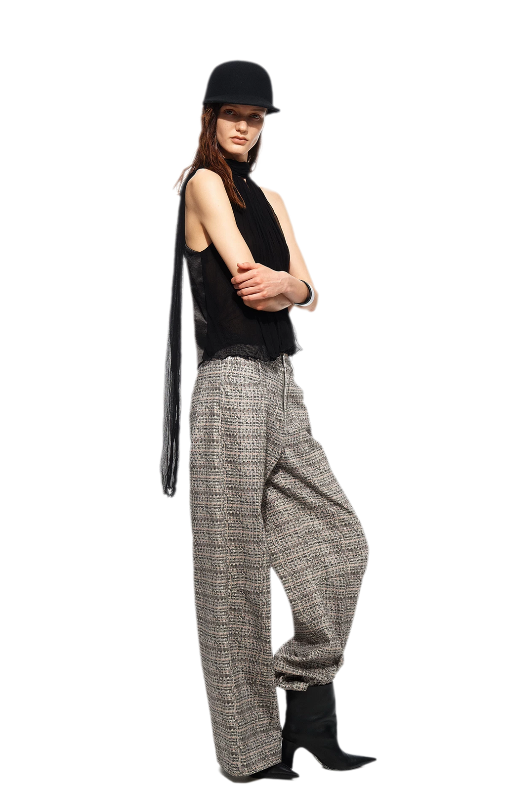 Tie Halter Chiffon Tank