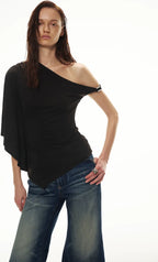 Modal Asymmetrical Single-Shoulder Top
