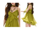 Ruffled Halter Chiffon Dress