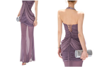 Mist Purple Mesh Fishtail Skirt