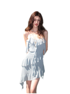 Ruffled Asymmetric Cami Dress