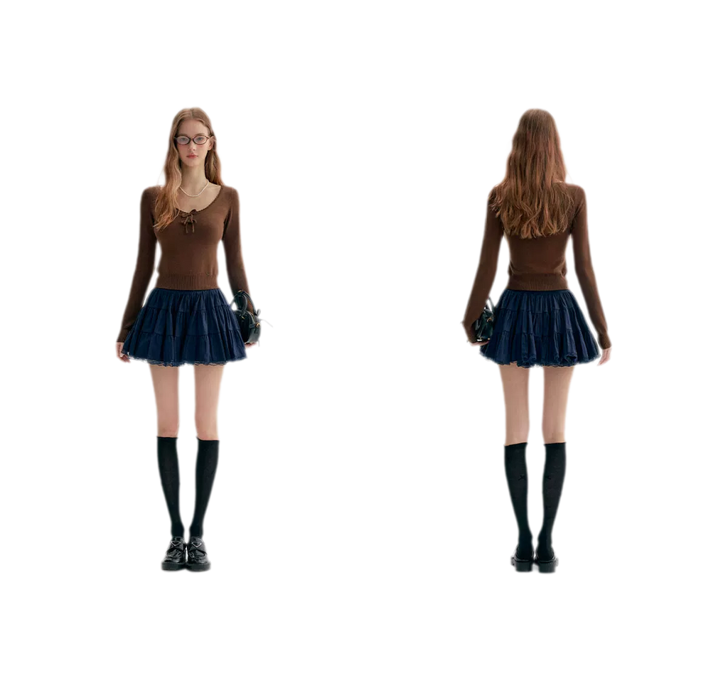 Lace Sailor Tie Cardigan