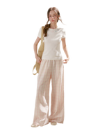 Checkered Wide-Leg Pants