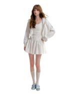 Textured A-Line Short Skirt