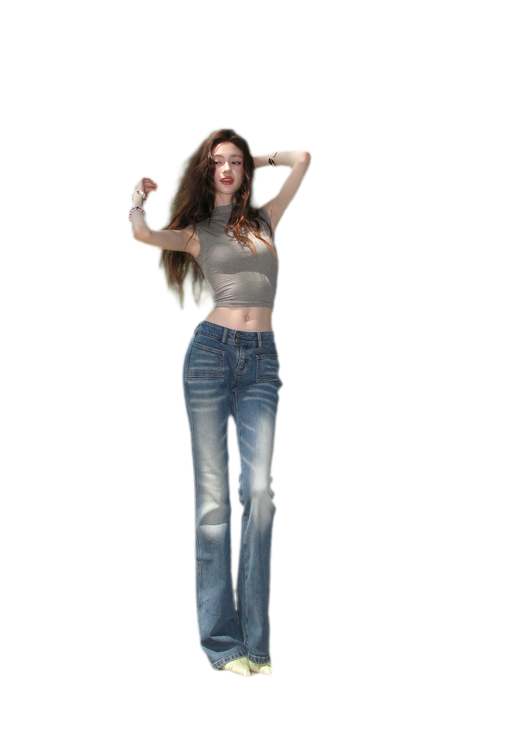 Low Rise Flare Jeans
