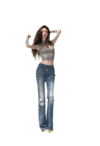 Low Rise Flare Jeans