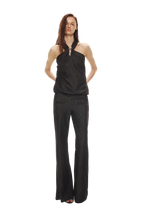Tencel Hollow Halter Top & Flared Pants Set
