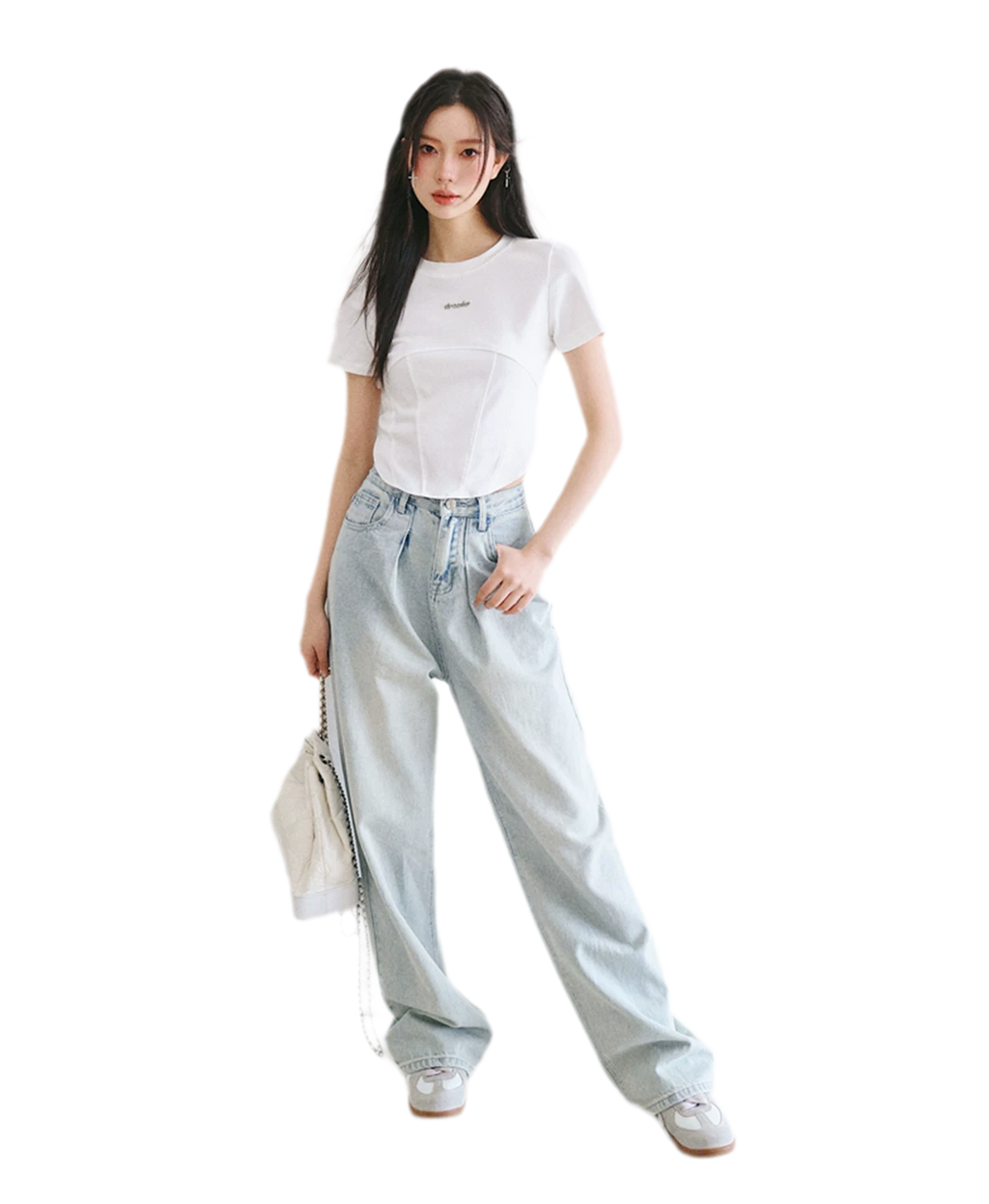Cropped Seam T-Shirt