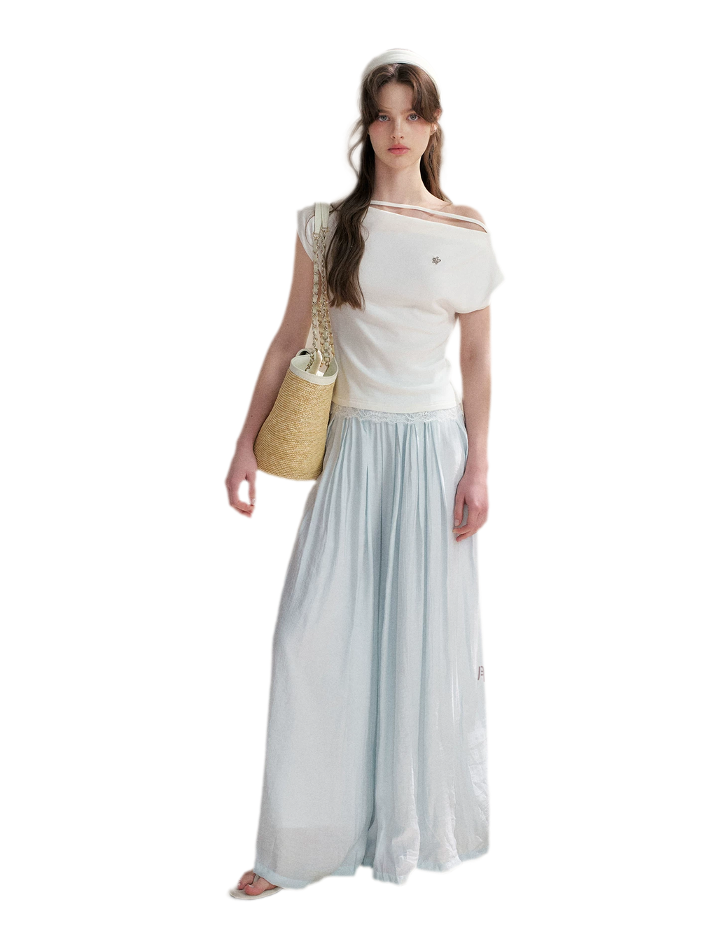 Pleated Wide-Leg Pants
