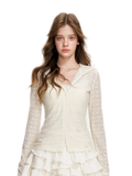 Textured Hooded Knit Cardigan