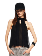 Tie Halter Chiffon Tank