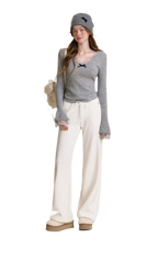 Drawstring High Waist Pants