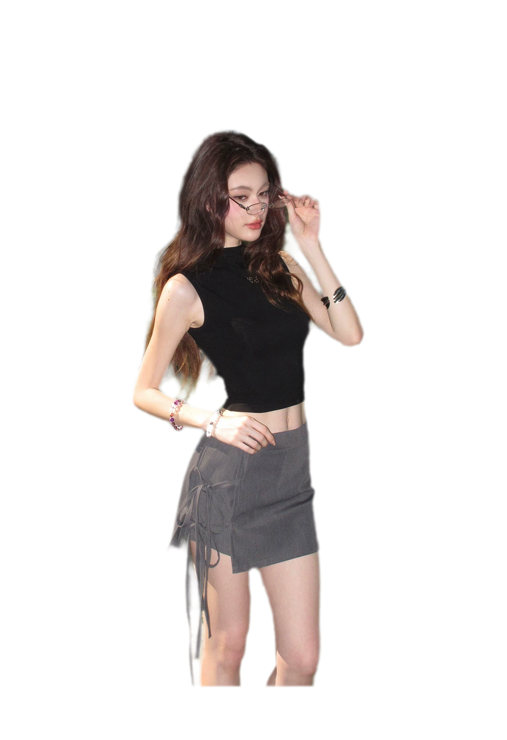 Sleeveless High Neck Tee