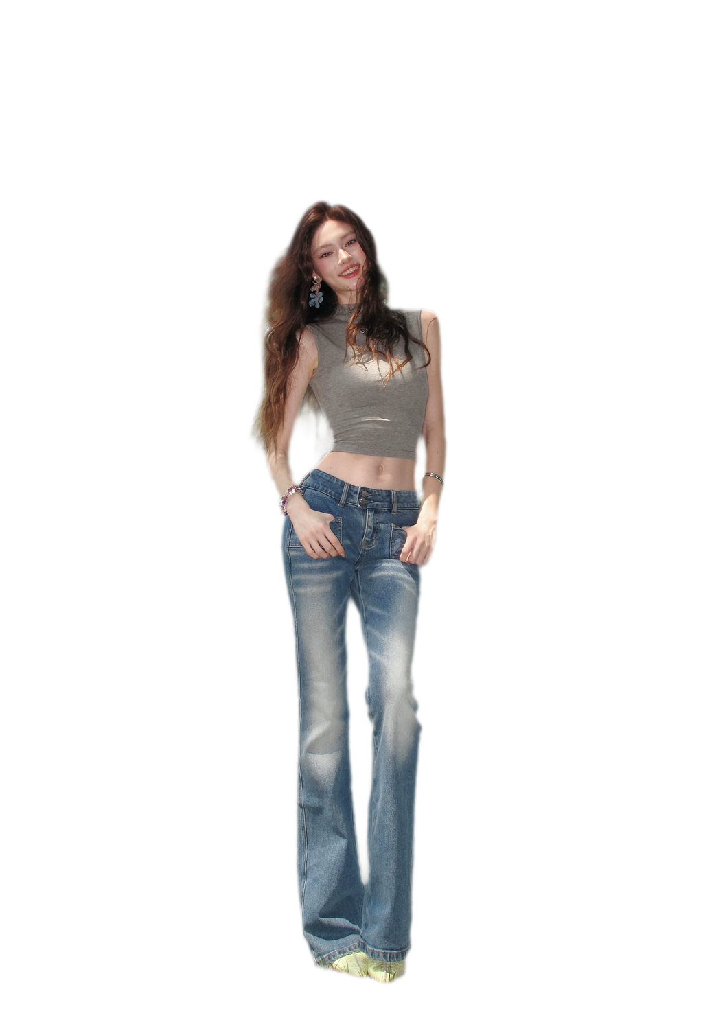 Low Rise Flare Jeans