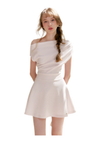 Romantic French Off-Shoulder Short Dress