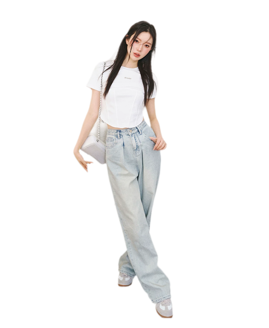 Cropped Seam T-Shirt