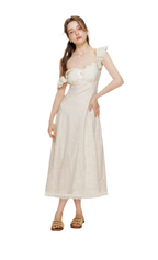 Lace Embroidery Maxi Dress