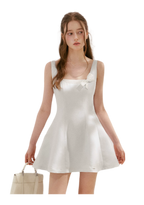 Bow Detail Short A-Line Dress