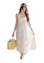 Sleeveless Mesh Lace Dress