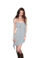 Ruffled Asymmetric Cami Dress