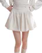 Textured A-Line Short Skirt
