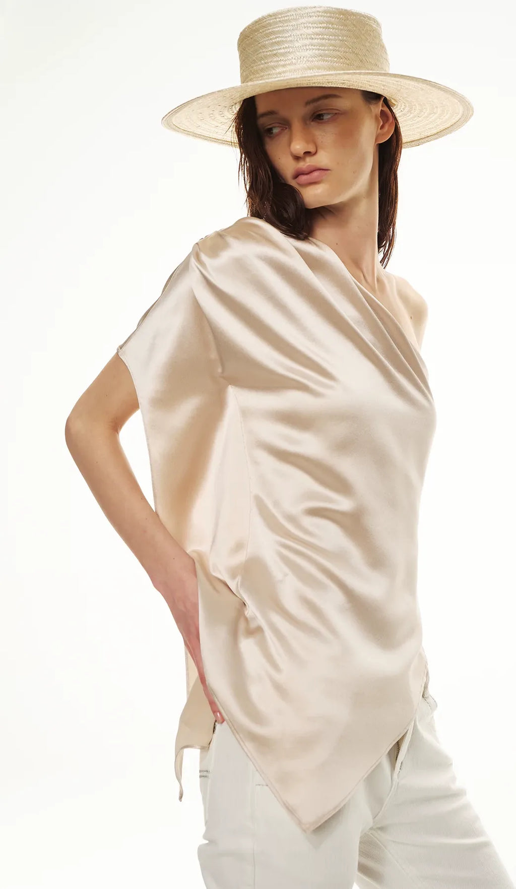One-Shoulder Waist-Slimming Top